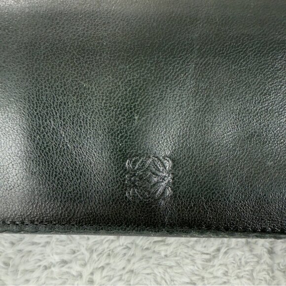 LOEWE Anagram Leather Long Bifold Wallet Black 100% Authentic Made in Spain - Picture 6 of 15